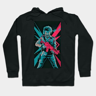 Retro sci fi soldier woman Hoodie